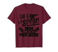 Io Sono Lo Sposo - Divertente Addio al Celibato Set 3/3 Maglietta, Uomo, Bordeaux, XXL