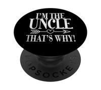 Io sono lo zio Ecco perché! Zio PopSockets PopGrip Adesivo