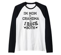 Io Sono Mamma e Nonna e io Rock Entrambi Nonno Meme Maglia con Maniche Raglan