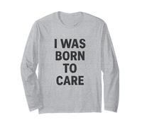 Io sono nato per prendersi cura. infermiera vintage, cuore e dovere. Maglia a Manica