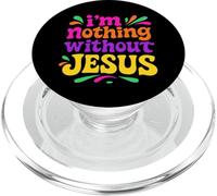 Io sono niente senza Gesù - Vintage Colorato Christian PopSockets PopGrip per MagSafe
