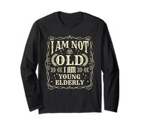 Io Sono Non Vecchio Io Sono Giovane Anziani Vintage Classico Uomini Donne Maglia a Manica