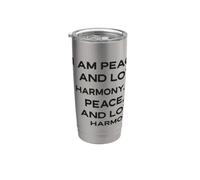 Io sono pace, armonia e amore | Positive Affirmation Design Bicchiere termico in acciaio inox doppia parete
