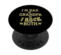 Io sono papà e nonno e rock entrambi divertente nonno meme PopSockets PopGrip Adesivo