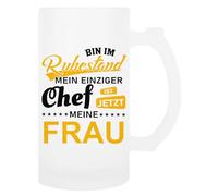 Io Sono Pensionato Mio Soltanto Capo Tazza Per Bere Con Boccale Di Birra In Vetro Beer Mug Drinking Cup