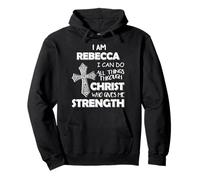 Io Sono Rebecca Posso Fare Tutto Attraverso la Camicia Cristo Felpa con Cappuccio