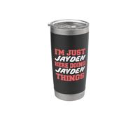 Io sono solo Jayden Doing Jayden Cose Divertente Nome Bicchiere termico in acciaio inox doppia parete