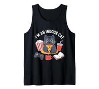 Io Sono Un Gatto Indoor Kawaii Gatto Mangiare Pizza Giocare Giochi Canotta