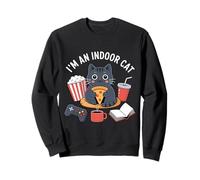 Io Sono Un Gatto Indoor Kawaii Gatto Mangiare Pizza Giocare Giochi Felpa