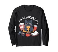 Io Sono Un Gatto Indoor Kawaii Gatto Mangiare Pizza Giocare Giochi Maglia a Manica