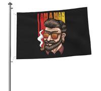 Io Sono Un Uomo Con 2 Occhielli Garden Flag Resistente Alle Intemperie Bandiere Da Giardino Decorazione Per Interni Patio All'Aperto 90X150Cm