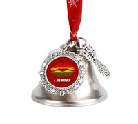 Io sono una donna nera, decorazioni natalizie africane e americane, campanelle in metallo da appendere all'albero di Natale