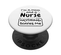 Io sono una mamma e un infermiera - divertente infermiera mamma PopSockets PopGrip Adesivo