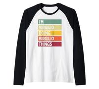 Io Sono Virgilio Doing Virgilio Things Divertente Citazione Personalizzata Maglia con Maniche Raglan