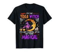 Io Sono Yoga Strega Magico Divertimento Halloween Yogi Maglietta