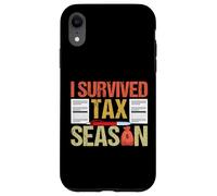 Io Sopravvissuto Tax Stagione Sopravvissuto Tax Day Retro Vintage Custodia per iPhone XR