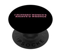Io sostengo i diritti e gli errori delle donne Dichiarazione Uomini Ragazze PopSockets PopGrip Adesivo
