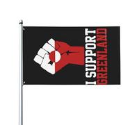 Io Sostengo La Groenlandia Bandiere Da Giardino Con 2 Occhielli Garden Flag Resistente Alle Intemperie Bandiere Di Benvenuto Decorazione Per Fattoria Patio Esterni 90X152Cm