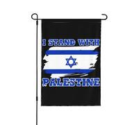 Io sto con la bandiera del giardino di Israele Dio prega per Israele Bandiera del cortile Segno forte di Israele Amo Bandiere di Israele Bandiera del giardino di Israele gratuita Decorazione della c