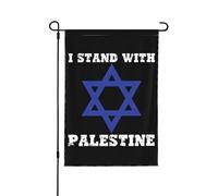 Io sto con la bandiera del giardino di Israele Dio prega per Israele Bandiera del cortile Segno forte di Israele Amo Bandiere di Israele Bandiera del giardino di Israele gratuita Decorazione della c