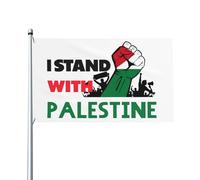 Io sto con la bandiera della Palestina, bandiera della Palestina libera, bandiera della Palestina forte, prega per la bandiera della Palestina, 9,1 x 1,5 m, casa all'esterno, grande striscione decora