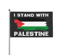 Io sto con la bandiera della Palestina, bandiera della Palestina libera, bandiera della Palestina forte, prega per la bandiera della Palestina, 9,1 x 1,5 m, casa all'esterno, grande striscione decora