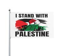 Io sto con la bandiera della Palestina, bandiera della Palestina libera, bandiera della Palestina forte, prega per la bandiera della Palestina, 9,1 x 1,5 m, casa all'esterno, grande striscione decora
