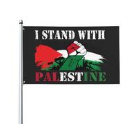 Io sto con la bandiera della Palestina, bandiera della Palestina libera, bandiera della Palestina forte, prega per la bandiera della Palestina, 9,1 x 1,5 m, casa all'esterno, grande striscione decora