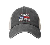 Io STO con Newsom Gavin Newsom Cappello da Cowboy Uomo Berretto da Baseball in Rete Donna Cappello da Camionista Cappelli da papà Regolabili Nero