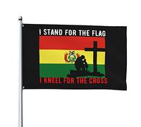 Io Sto In Piedi Per La Croce E Mi Inginocchio Per La Croce Garden Flag Durevole Bandiere Da Giardino Con 2 Occhielli Bandiere Di Benvenuto Decorazione Per Esterni Fattoria Interni 90X152Cm