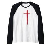 Io STO per la Bandiera e Mi inginocchio per la Croce Maglia con Maniche Raglan