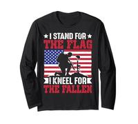 Io STO per la Bandiera Mi inginocchio per i caduti Maglia a Manica