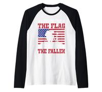 Io STO per la Bandiera Mi inginocchio per i caduti Maglia con Maniche Raglan