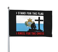 Io Sto Per San Marino E Mi Inginocchio Per La Croce Bandiere Di Benvenuto Durevole Bandiera Da Cortile Divertente Bandiere Da Giardino Decorazione Per Fattoria Esterni Interni 90X152Cm