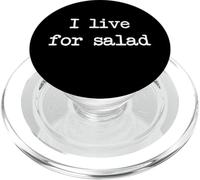 Io vivo per insalata Insalate Divertenti Minimalista Scrittura PopSockets PopGrip per MagSafe