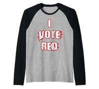 Io voto Partito Repubblicano Rosso Maglia con Maniche Raglan