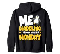 Io Waddling Attraverso Un Altro Lunedi Pinguino Felpa con Cappuccio