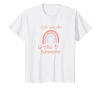 Io werde - Statuetta "Ich werde große Schwester 2022 / 2021 - Bambina arcobaleno Maglietta