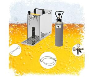 Io zapfe Set completo - Impianto di spillatura della birra, valigetta di birra, refrigeratore continuo PYGMY 25 LE, refrigeratore a secco a 1 condotto, 30 litri/h, Green Line, adattatore NC