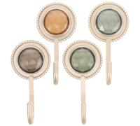 IOBIDDYS 4 pezzi Ganci Adesivi da Parete Senza Foratura Portasciugamani e Appendini Multiuso per Bagno Cucina e Porte Ganci Decorativi Resistenti in Acciaio Inossidabile Protezione Muri