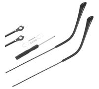 IOBIDDYS Astine Occhiali Ricambio in Lega Nero Design Antiscivolo per Sostituzione Gambe Occhiali da Lettura da Sole