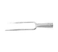 IOBIDDYS Forca da Giardinaggio a Due Punte in Acciaio per Impieghi Gravosi Testa a Forcone 2 Denti 35 CM per Coltivazione Fiori e Terriccio