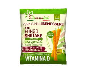 IoBoscoVivo Grissini ai Semi & Shiitake BIO, Senza Lievito, Solo farro