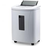 iOCHOW Distruggidocumenti con alimentazione automatica: 150 fogli 30 minuti microtaglio P-4 Tritadocumenti elettrico per ufficio silenzioso di grande capacità con cestino estraibile da 25 litri