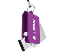 Iocol Mini 2 in 1 Dual Chiavetta USB 32GB < Type C e USB-A 3.0 > Memory Stick Tipo C - Impermeabile & Veloce in Metallo - Flash Drive Ideale per Portachiavi/Anelli - Porpora - Purple