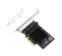 IOCREST 2.5G 4 Porte PCIe RJ45 Lan 10/100/1000/ 2500Mbps RTL8125B Chip Server Quad 2.5 Gigabit Ethernet NIC di Gioco con Cavo