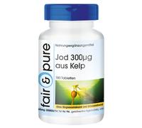 Iodio 300mcg di alga bruna Kelp - 180 compresse - estratto di alga | equo e puro