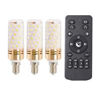IOEDHW Confezione da 1/3 Lampadine LED a Mais E14 con Bocca Piccola a Vite con Telecomando, Lampadina efficiente da 6/9 W, 700 LM, Dimmerabile, 3000K-6500K, Timer 1 Ora per Illuminazione Domestica