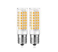 IOEDHW Confezione da 2/10 Lampadine LED E17 in Mais in Ceramica 5 Watt equivalenti 50W 6500K Luce Diurna Bianca 530lm 120-230V Lampadina LED E17 Base Intermedia per Lampada da scrivania