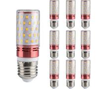 IOEDHW Lampadine LED a mais E27 super luminose da 10 confezioni da 12/16/18/20/26W, tricolore dimmerabile E27 Lampadina LED a mais con bocca larga a vite ad alta luminosità per casa, garage, magazzino